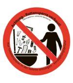 Hinweisaufkleber für die Toilette