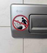 Hinweisaufkleber - Keinen Müll in der Toilette entsorgen – Bild 2