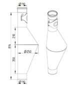 Blücher Rattentrichter mit Revisionsöffnung DN100/110 – Bild 3