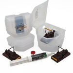 Mausefallen Set - 4 Stück mit Box und Köder